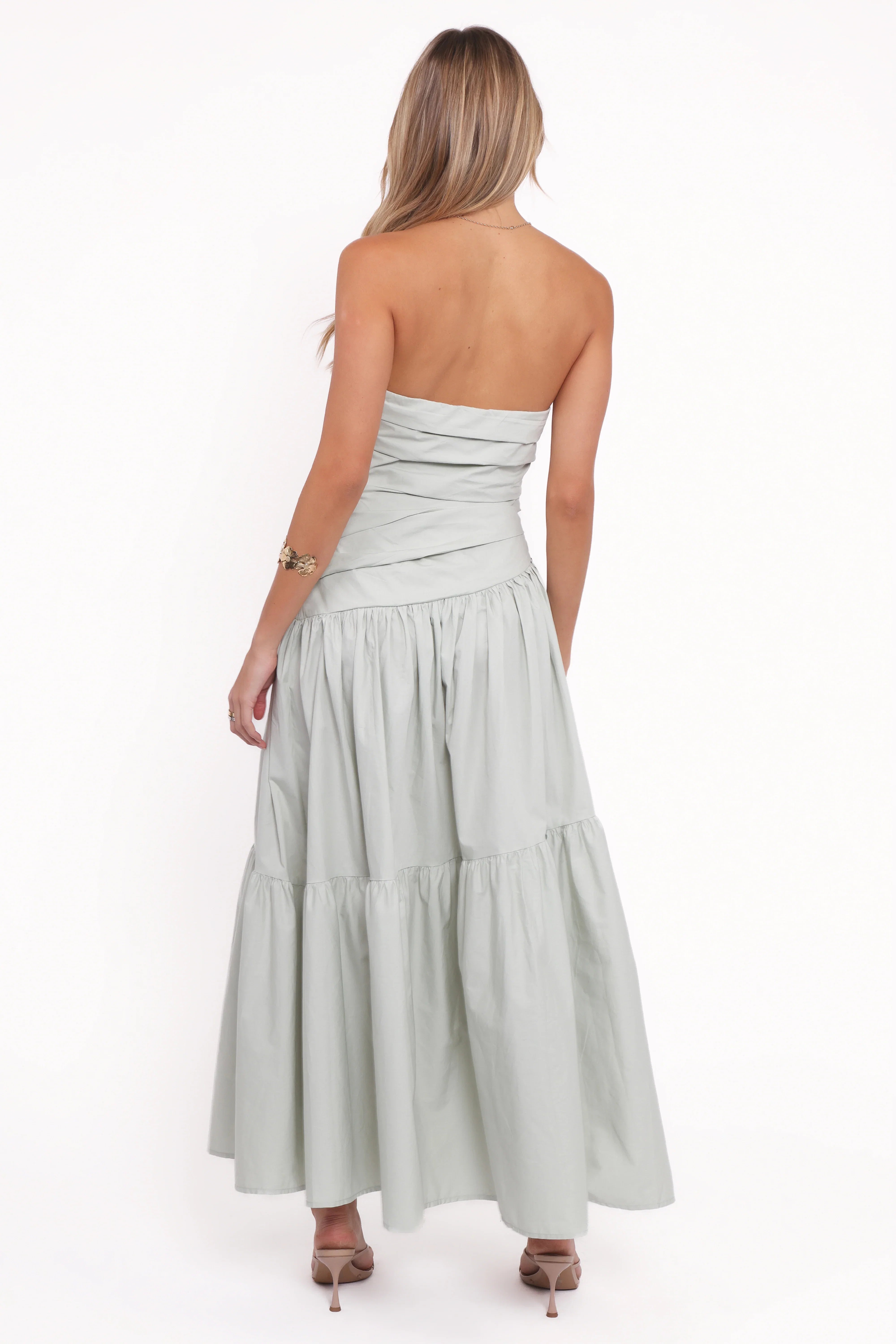Blanche Strapless Maxi Dress Mint