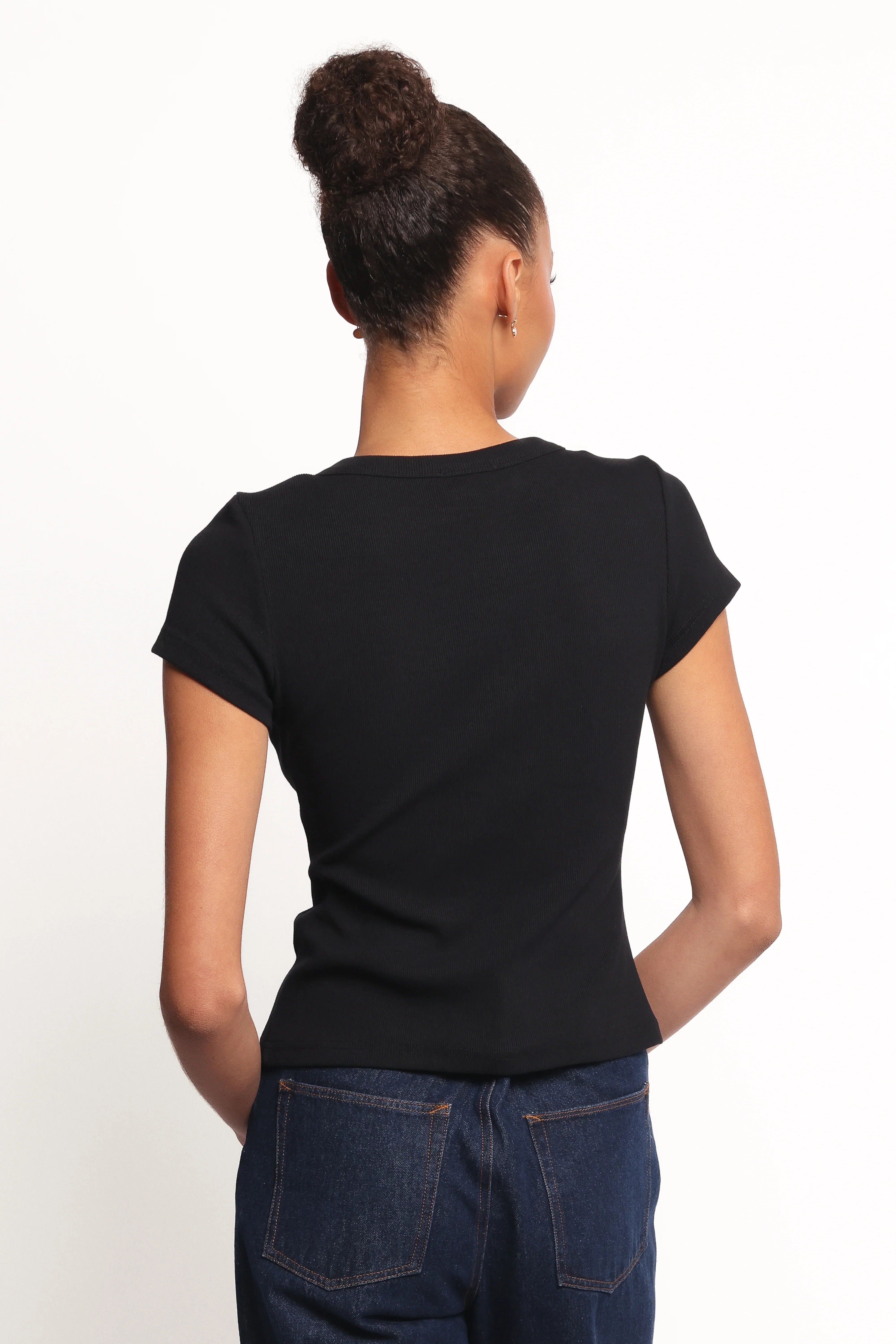 Tylarah Short Sleeve Cardigan Top Black