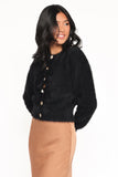 Jintie Vintage Button Cardigan Black