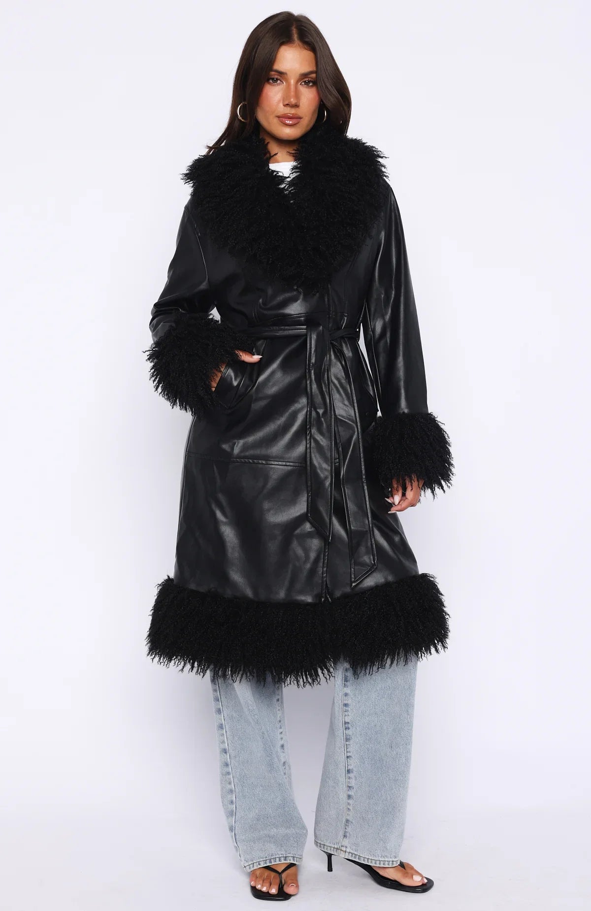 In My Space PU Jacket Black