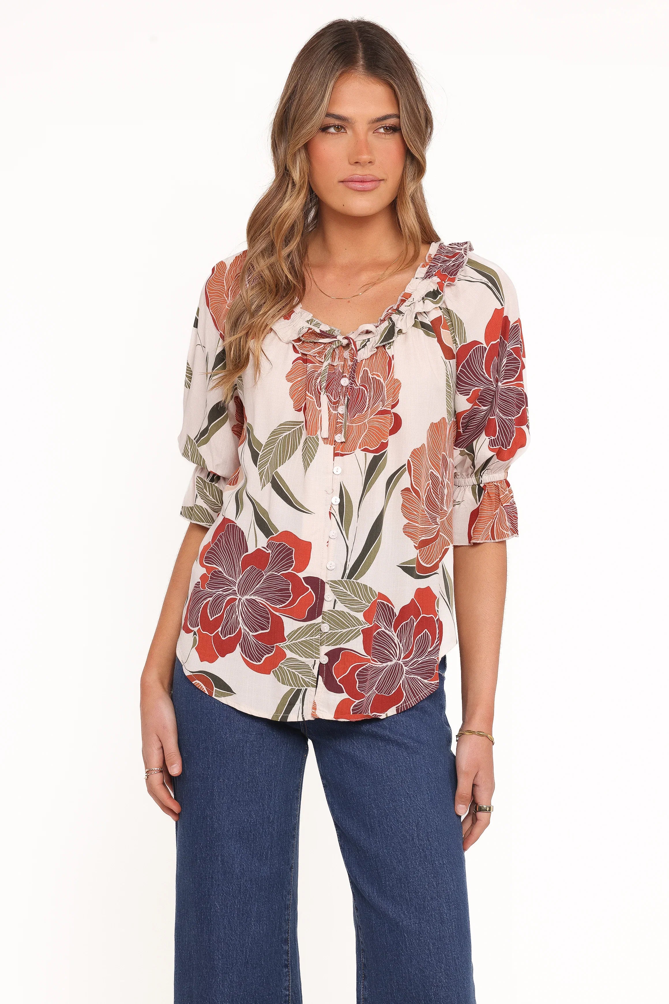 Bertha Top Fall Floral
