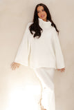 Bindy Cowlneck Knit Sweater White