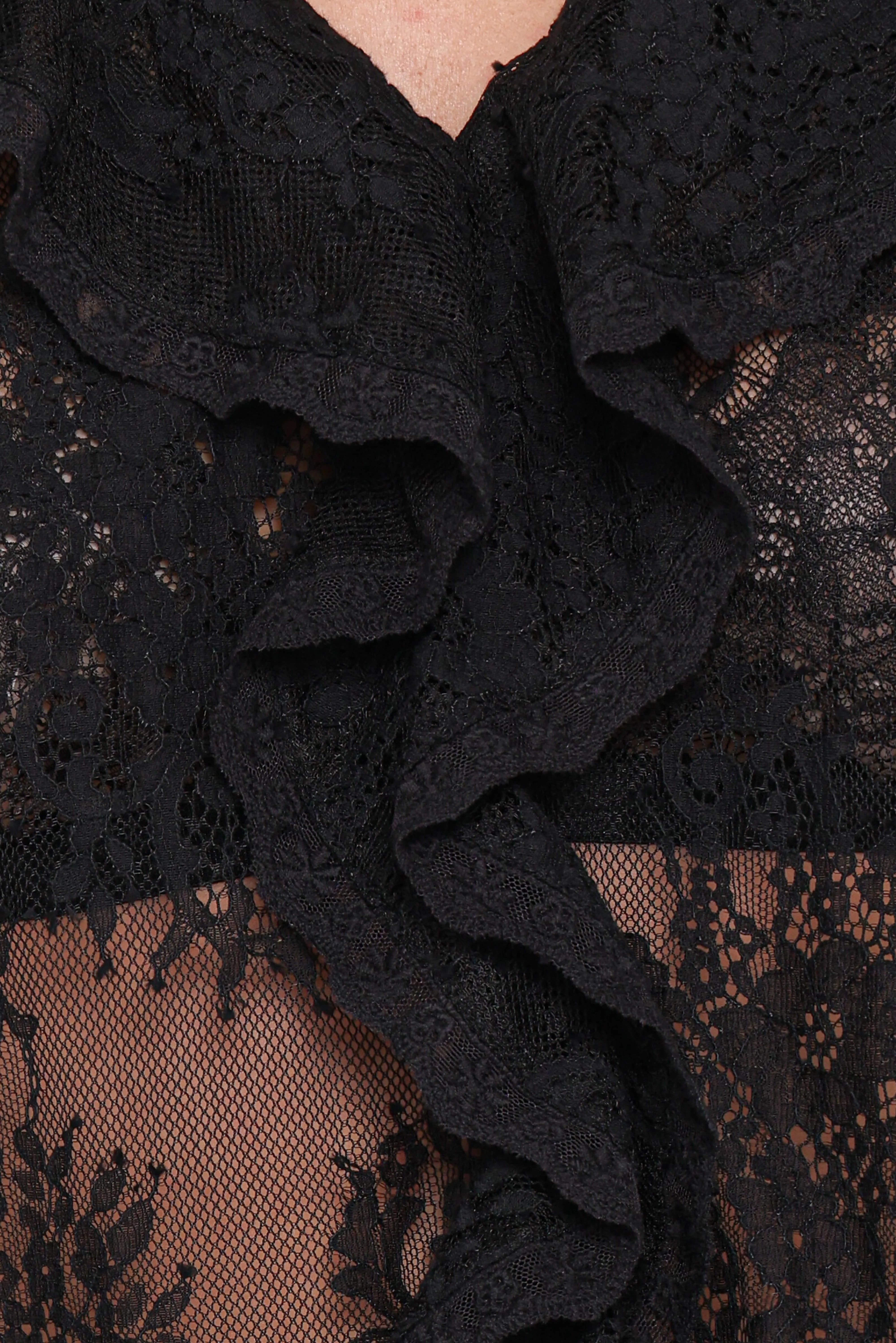 Adhanna Lace Top Black