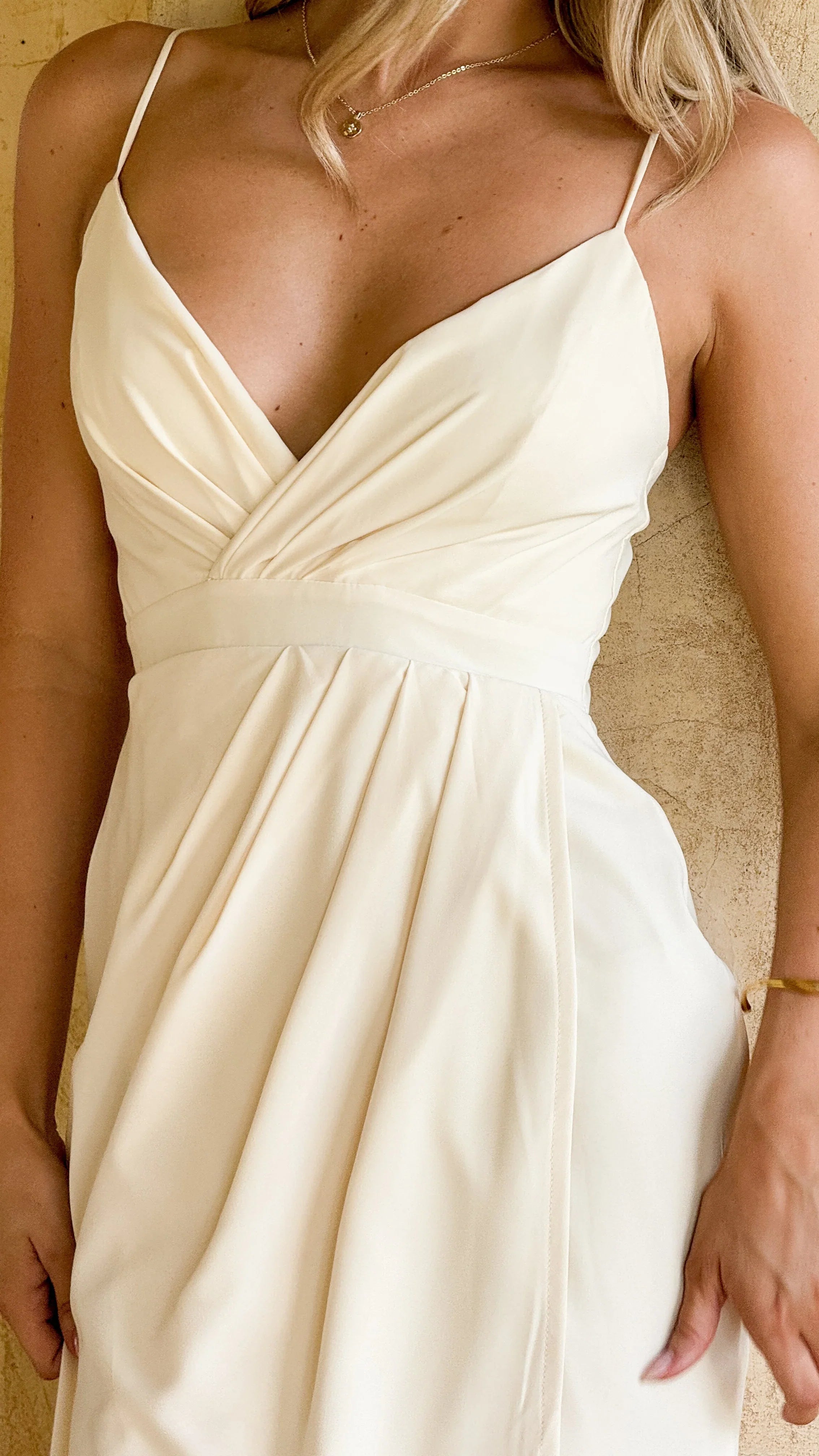 Charlotte Draped Maxi Dress Yellow
