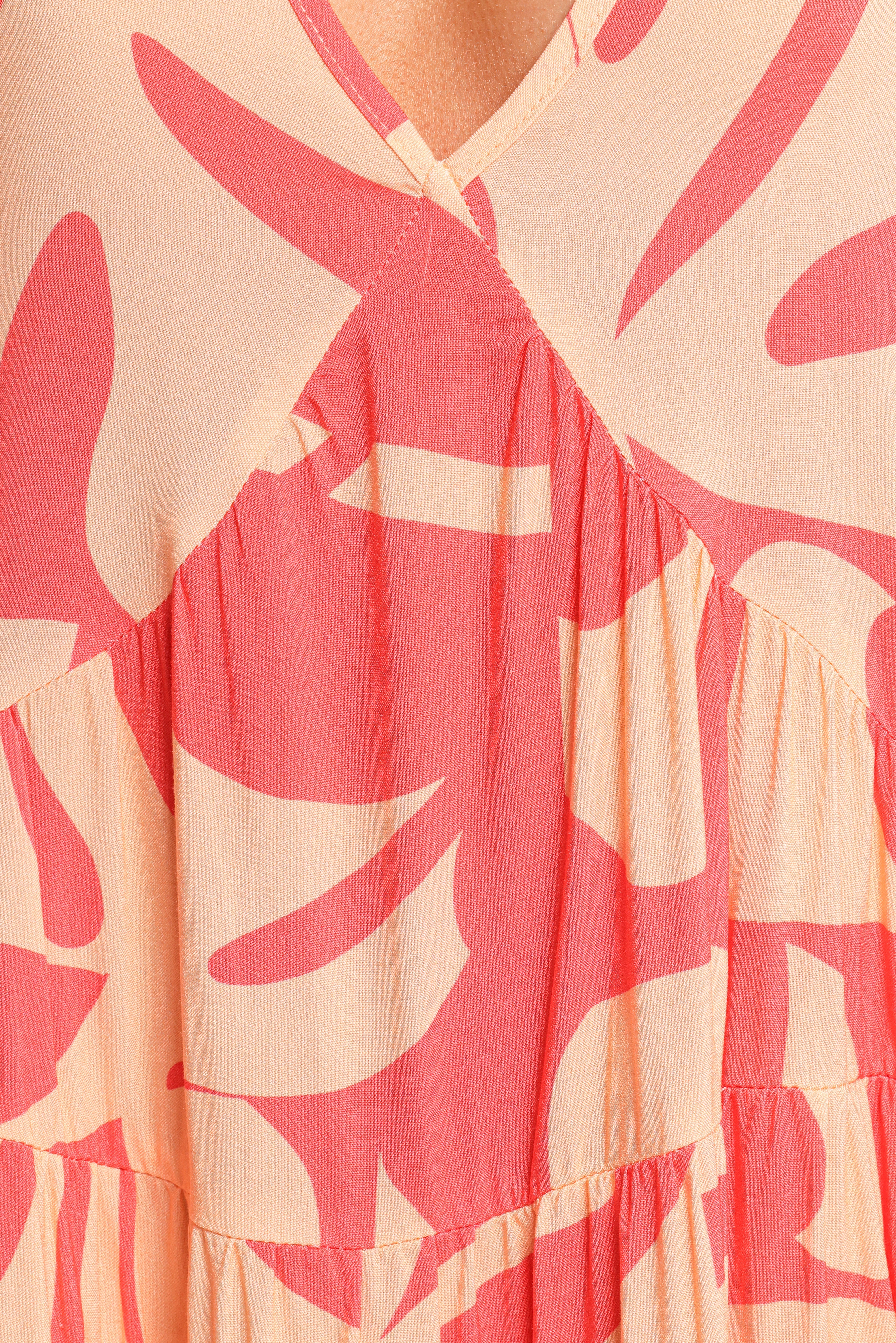 Corinna Mini Dress Coral Print