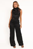 Brinley One Shoulder Jumpsuit Black