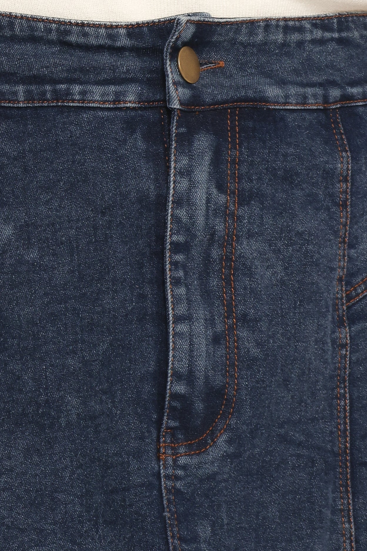 Alek Pleated Mini Skirt Mid Wash Denim