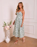 Airy Wisteria Floral Midi Dress