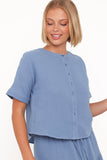 Sophia Skirt Set Denim Blue