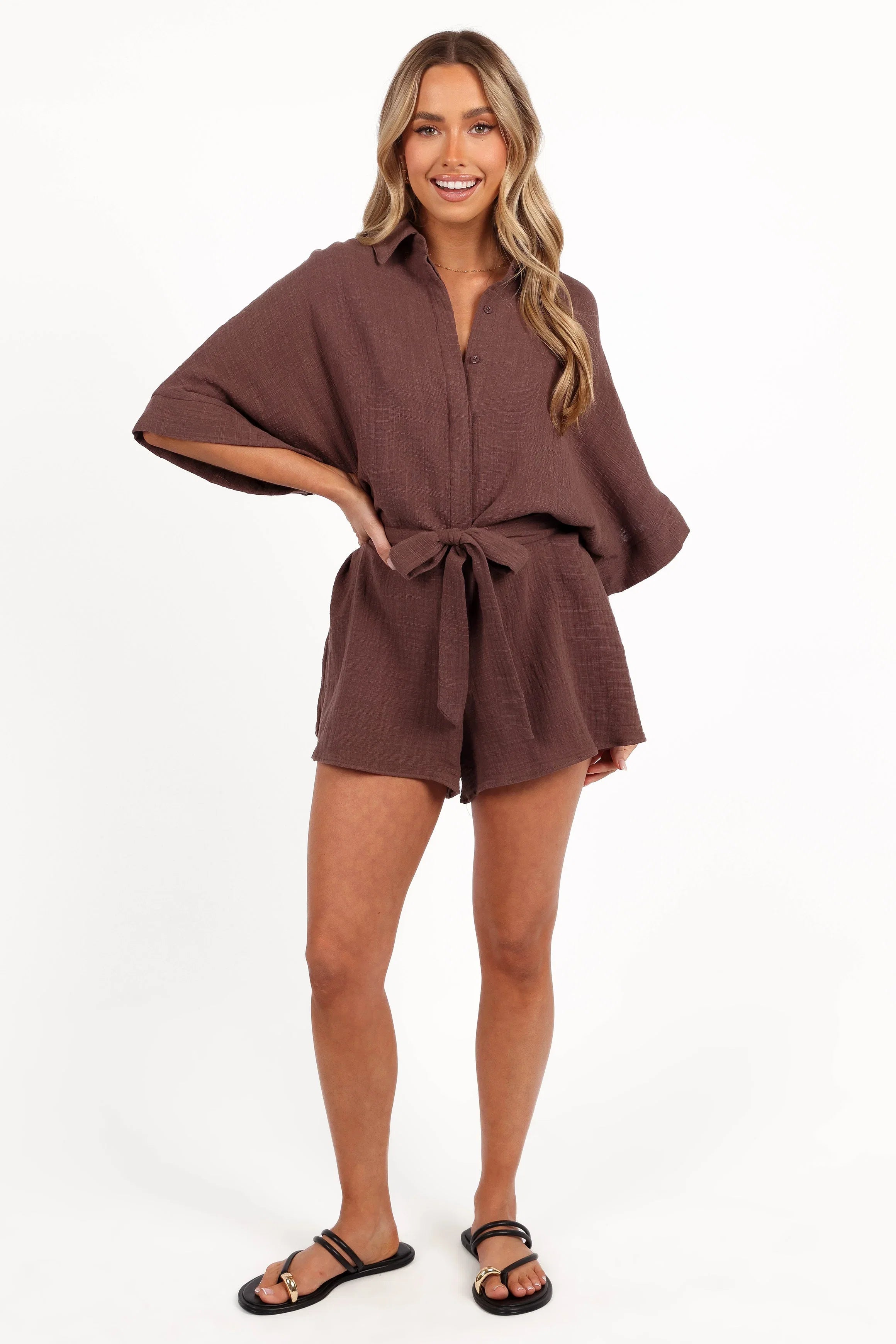 Jemmy Romper Chocolate Brown