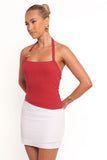 Yulissa Halter Knit Top Red