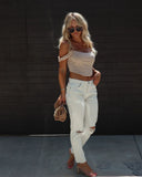 Mita High Rise Distressed Straight Jeans