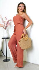 May Tube Jumpsuit Brick