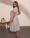 Daylight Muse Striped Belted Midi Dress