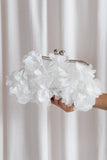 Mon Amour Floral Clutch White