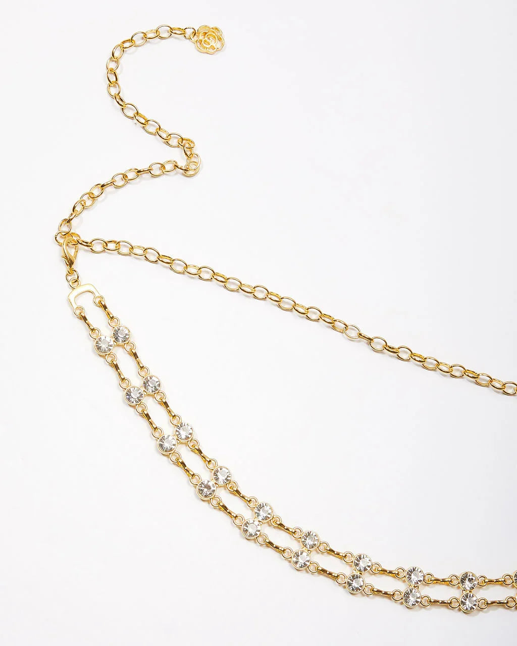 Alfred Rhinestone Chain Belt
