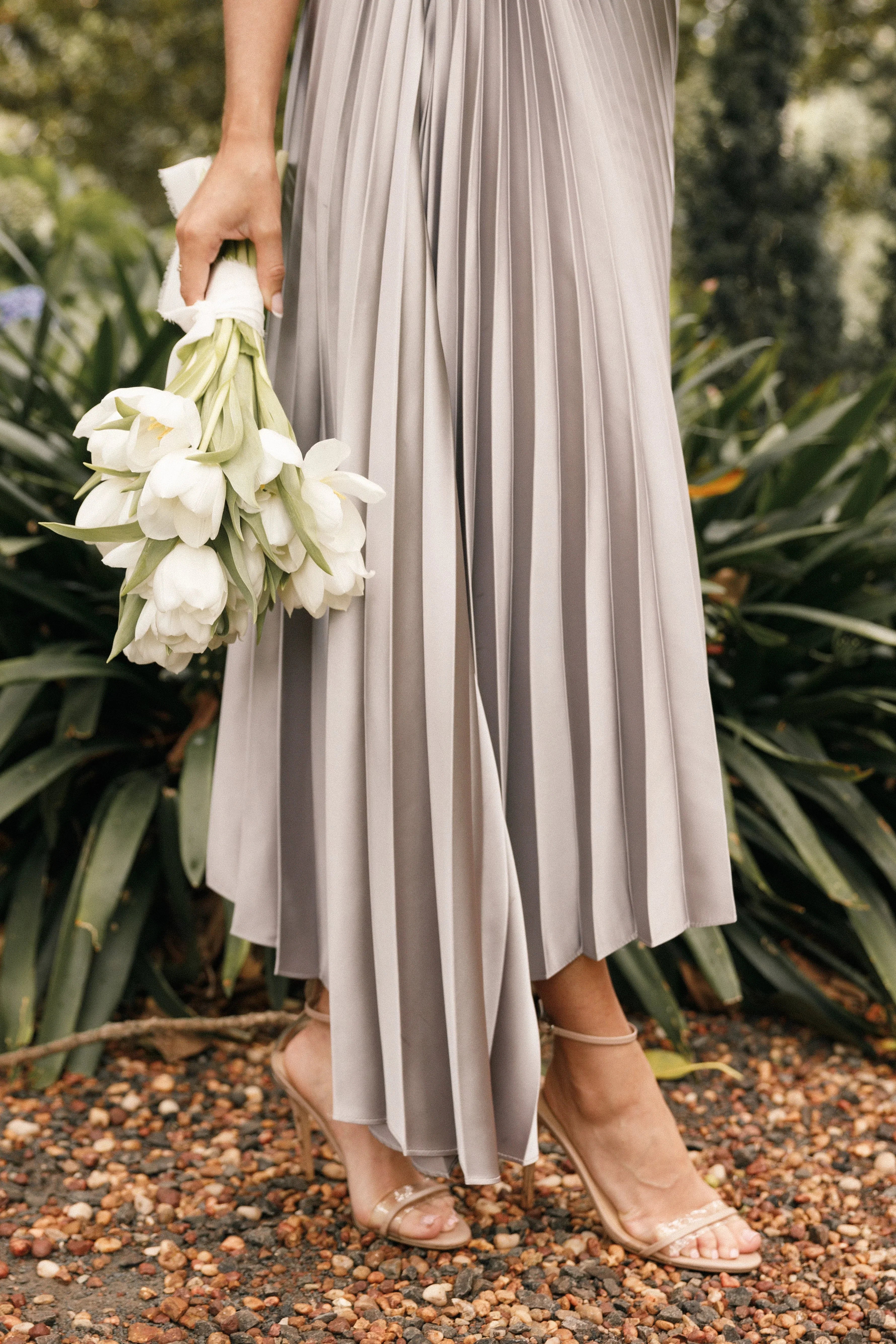Kleo One Shoulder Maxi Dress Silver