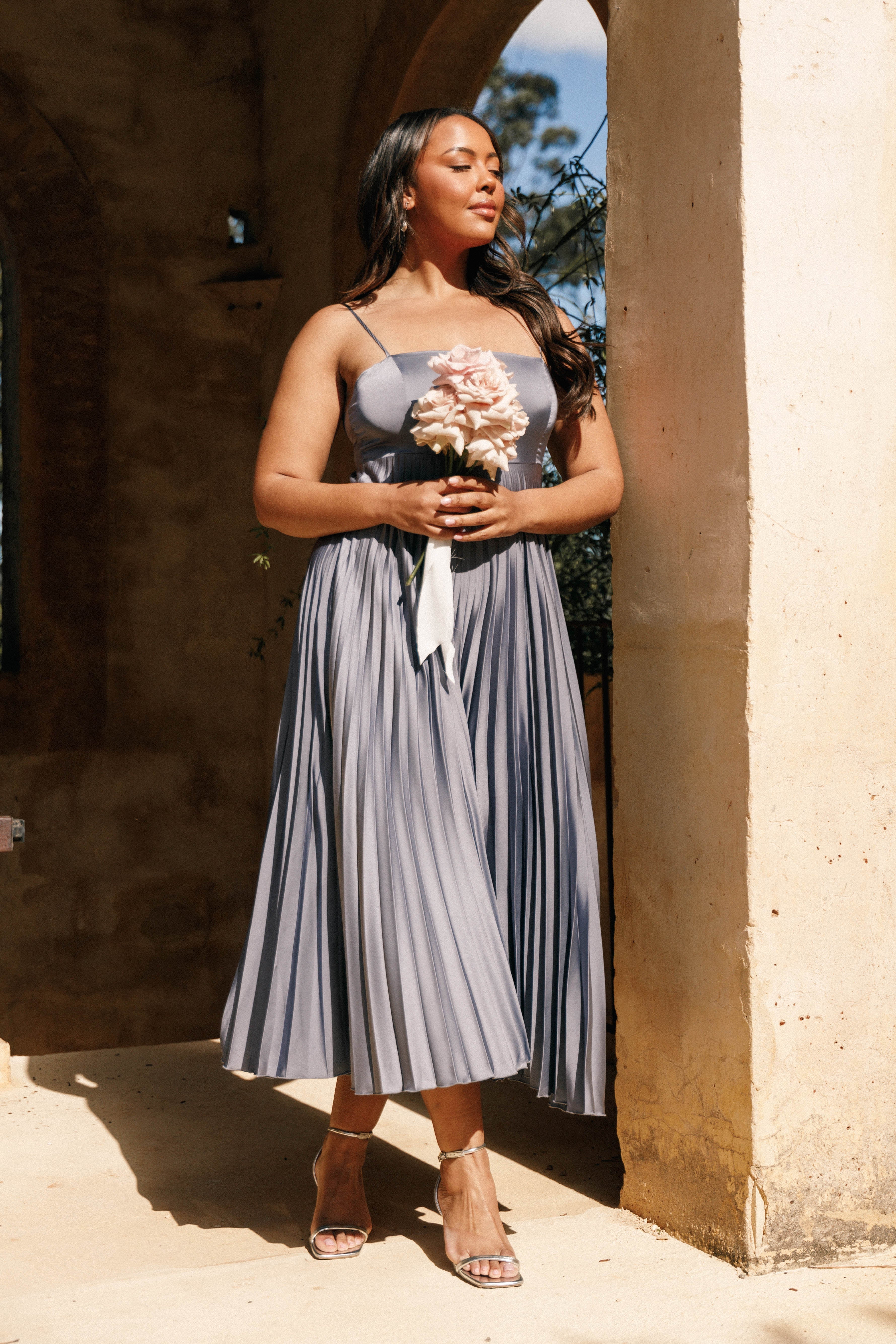Keegan Maxi Dress Steel Gray