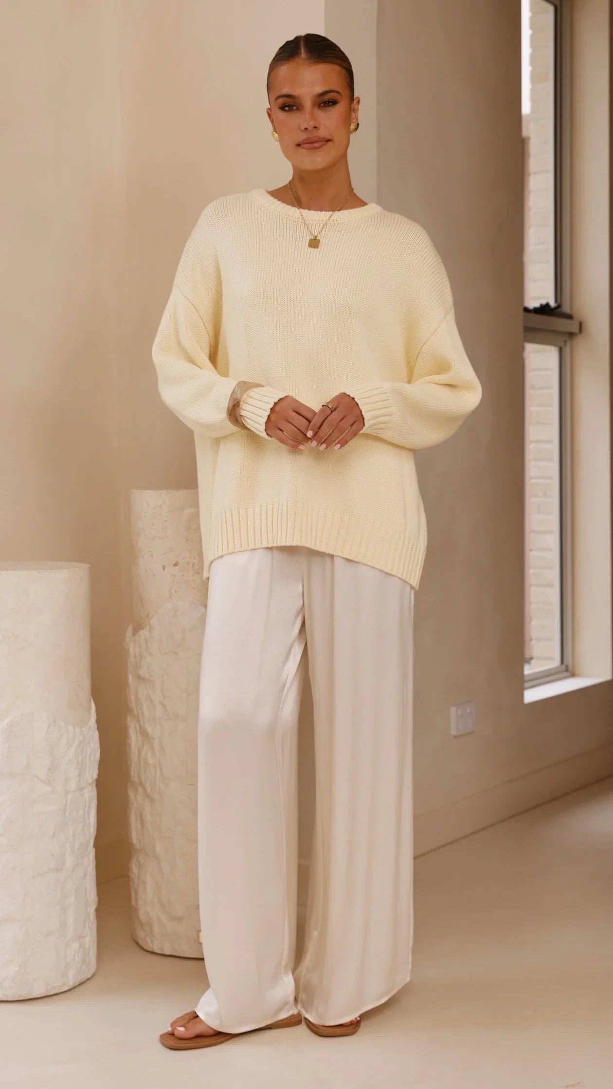 Dara Knitted Sweater Butter Yellow