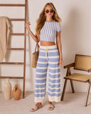 Coastal Ease Short Sleeve Crop Top