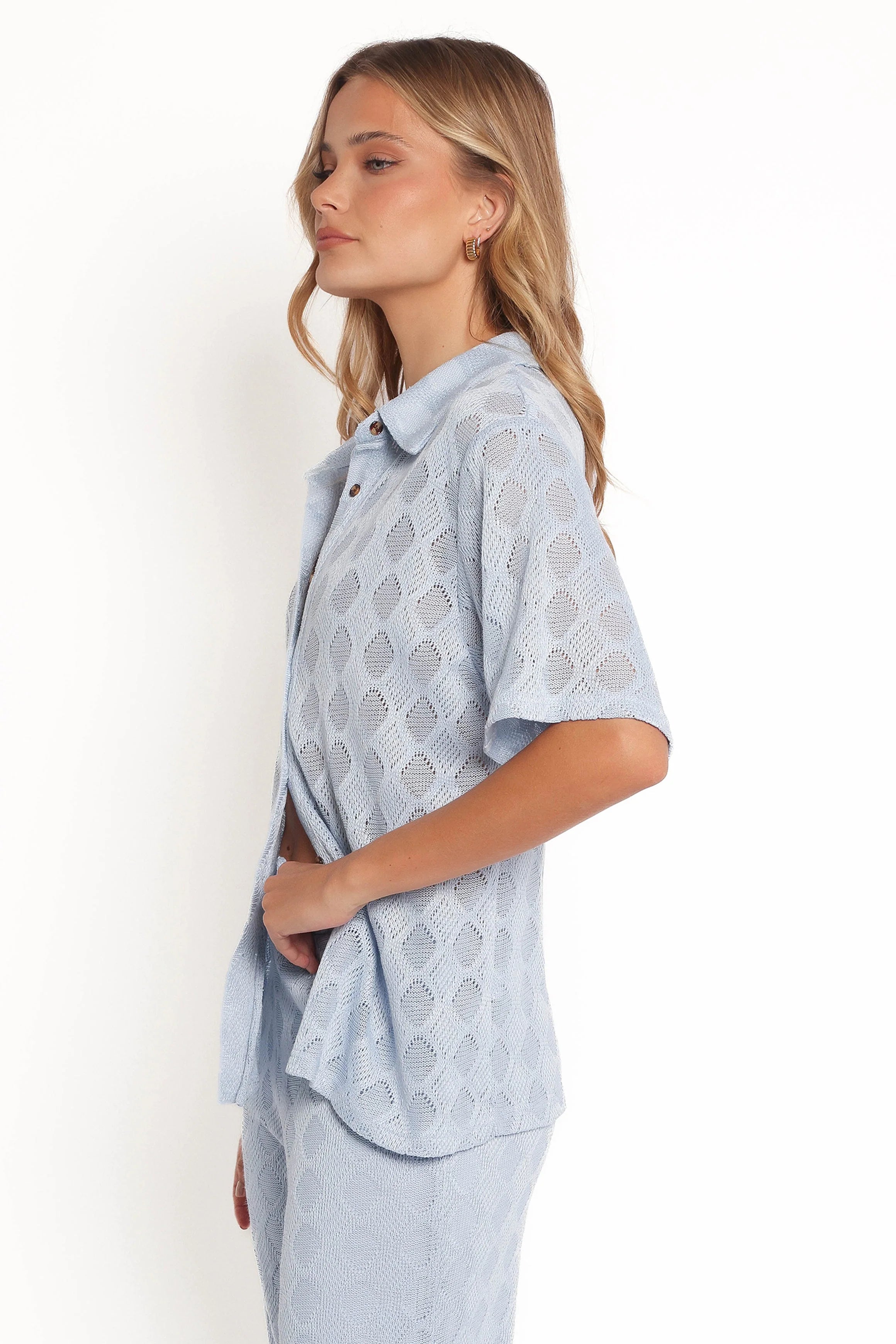 Cora Knit Shirt Blue
