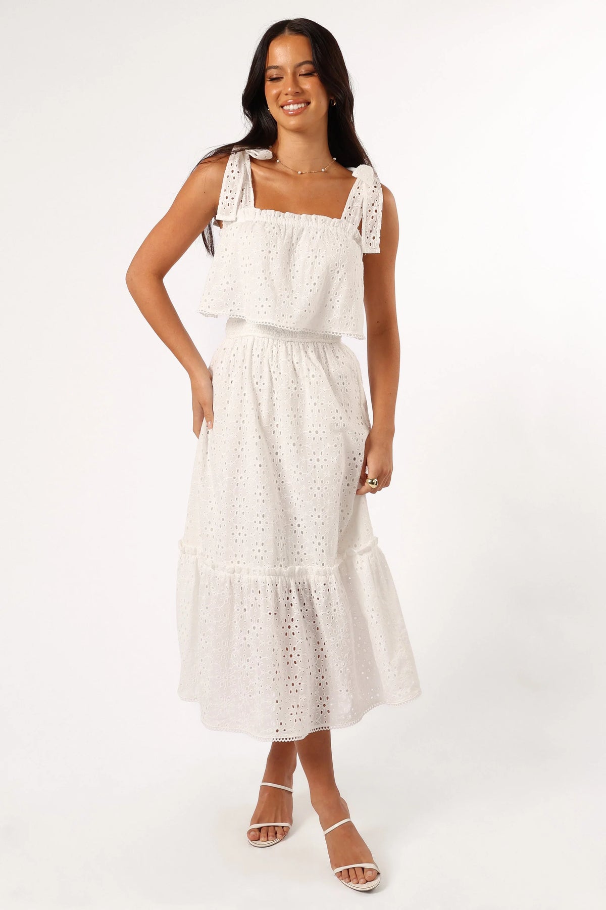 Esther Midi Dress White