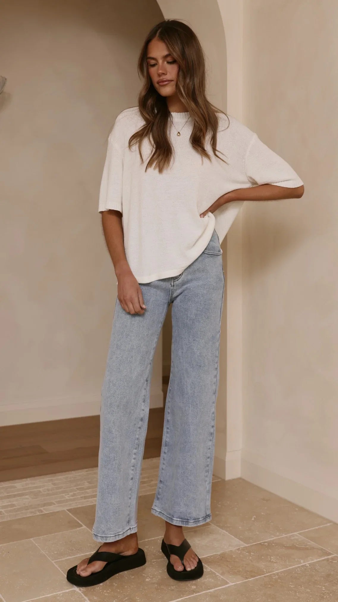 Vinnie Straight Leg Jeans Light Blue