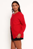 Astor Classic Button Up Cardigan Red