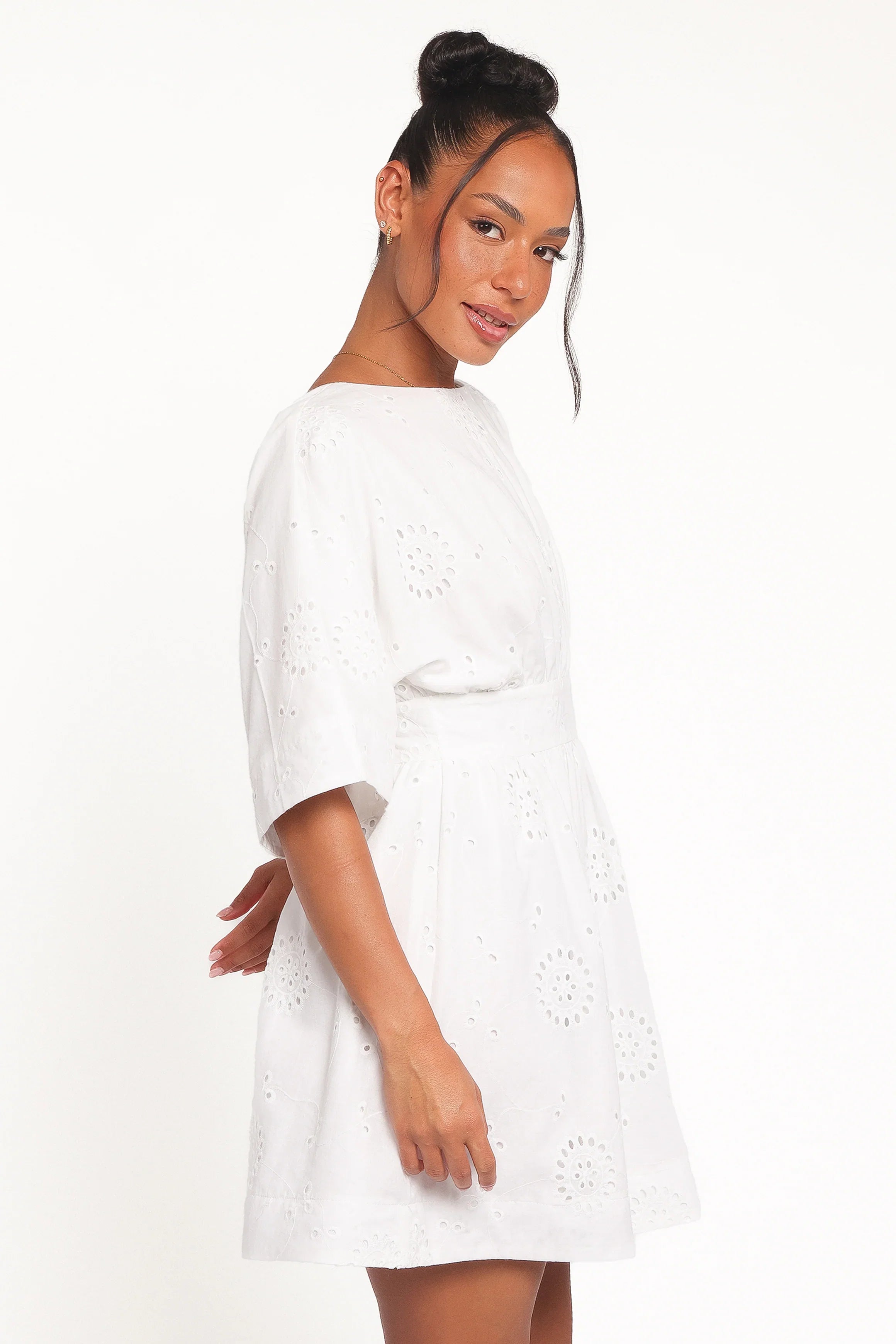 Camila Open Back Mini Dress White