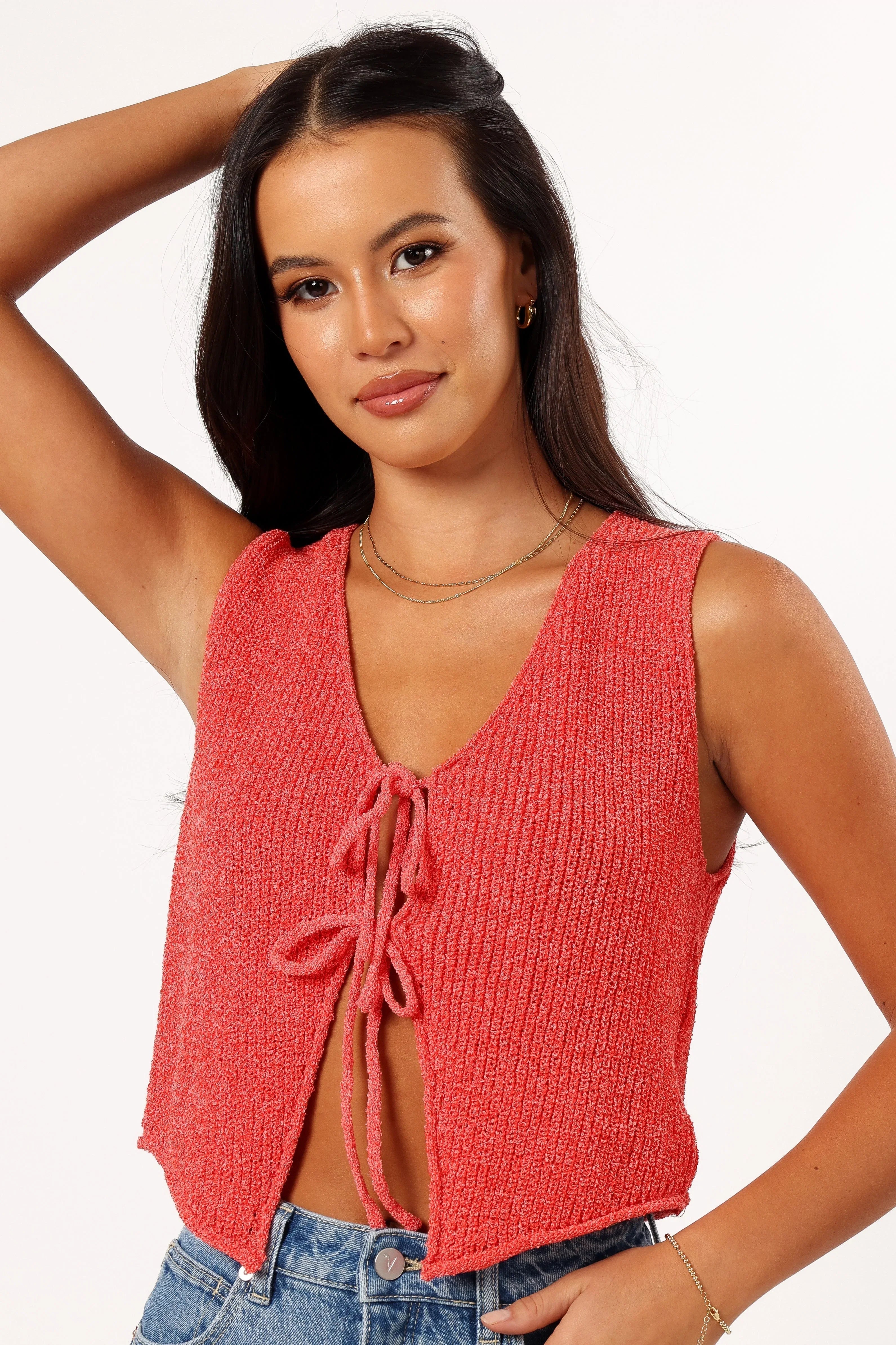 Kendall Knit Top Red
