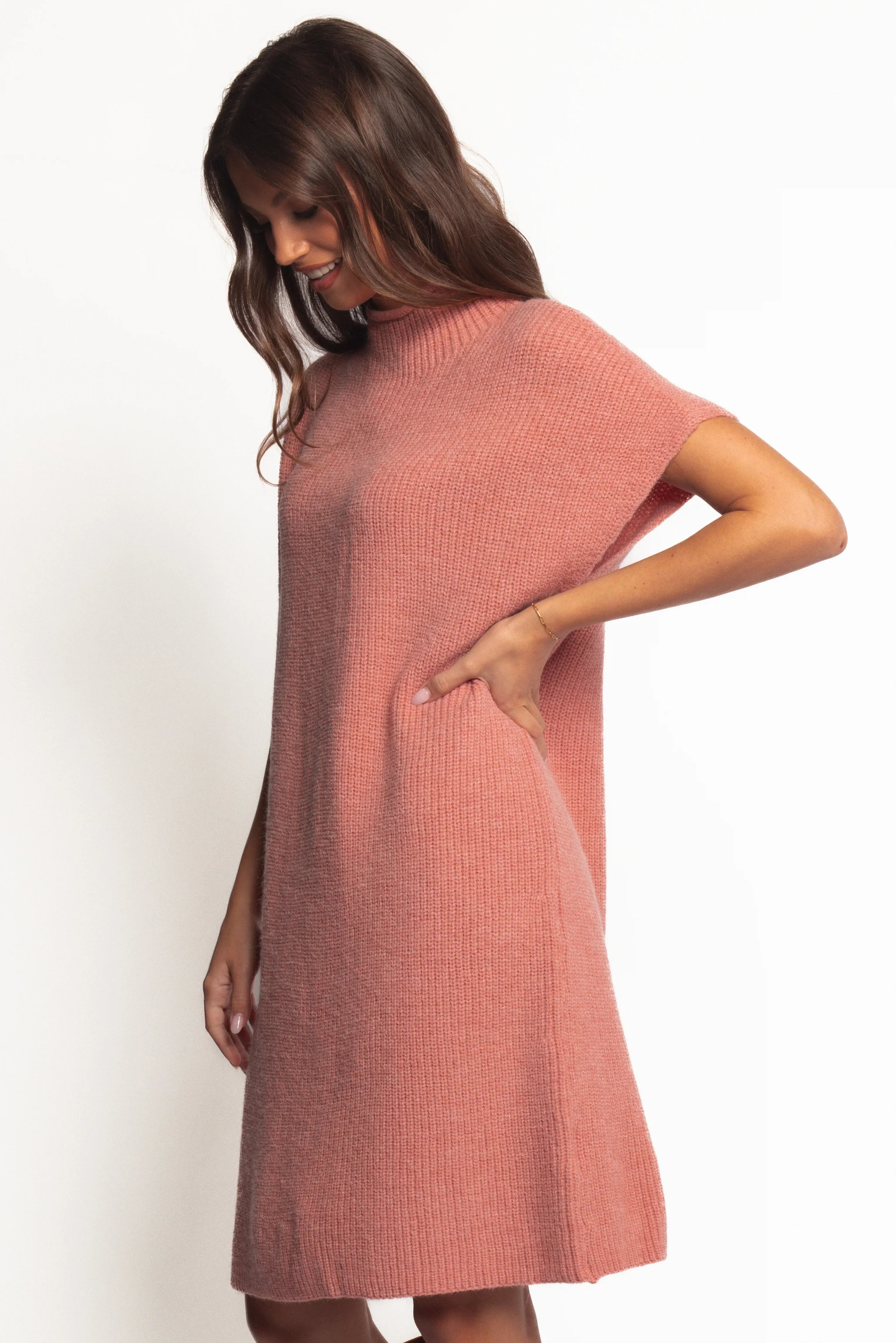 Wright Knit Mini Dress Pink