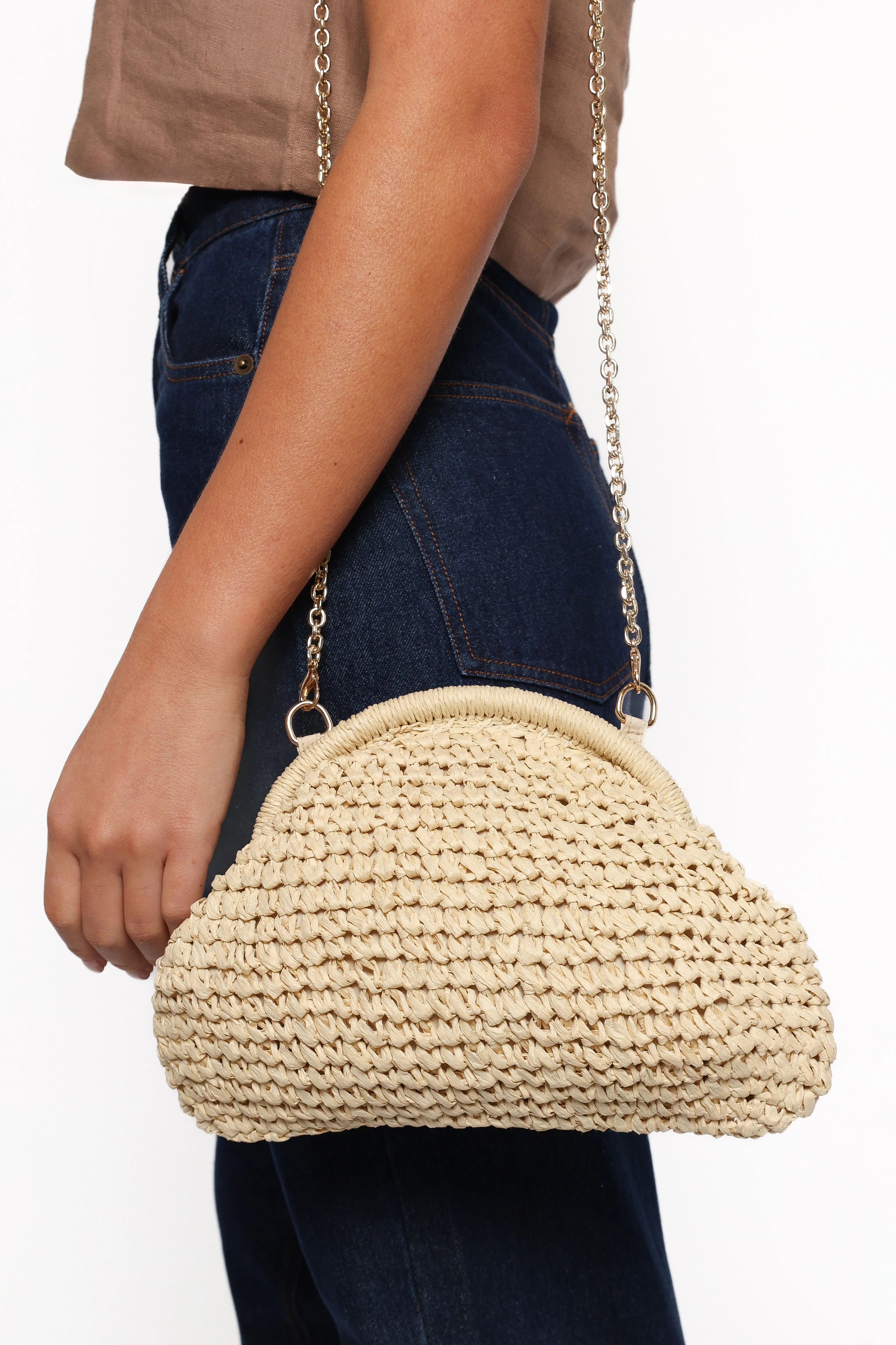 Bett Clutch Bag Natural Raffia