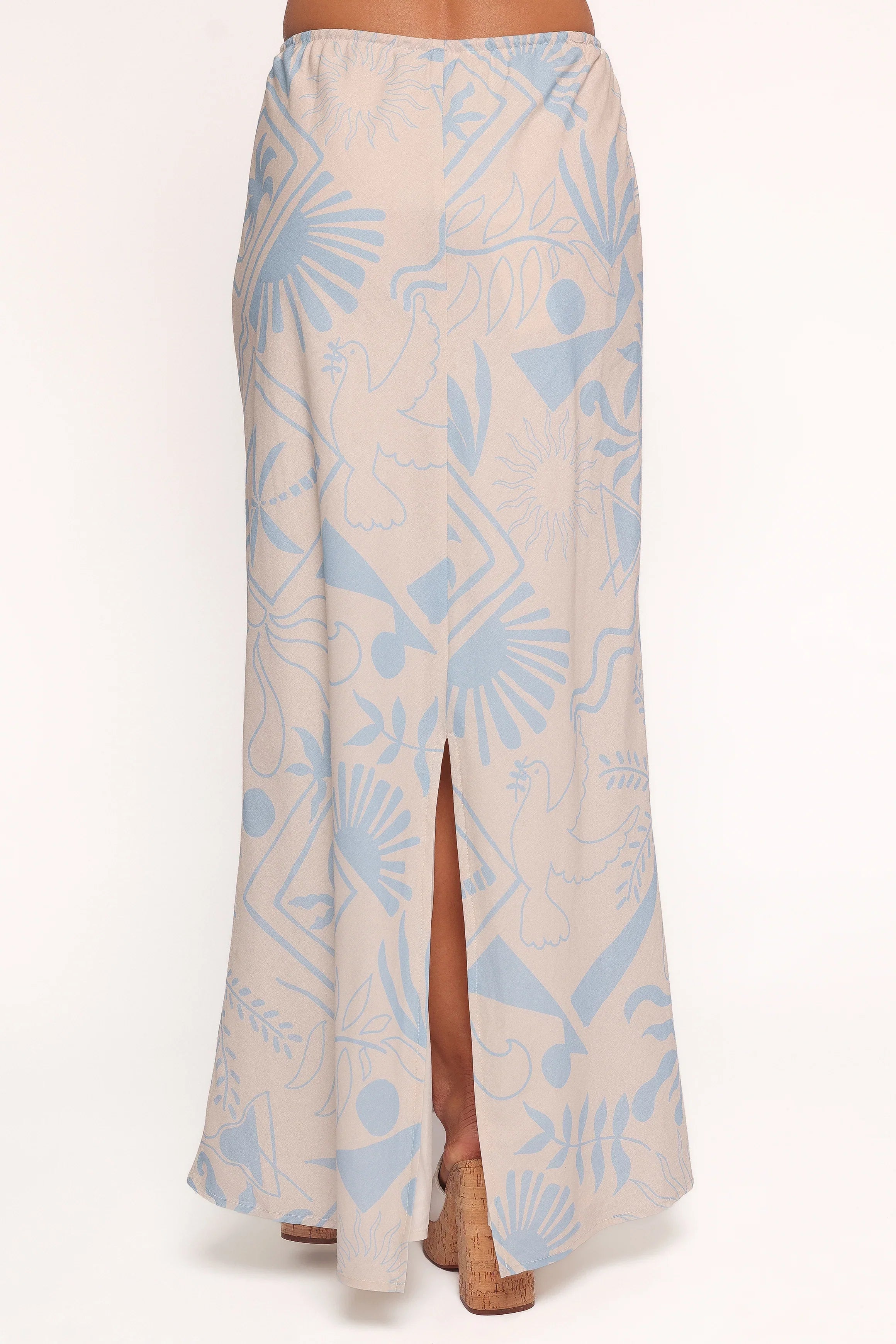 Elena Maxi Skirt Blue Soleil