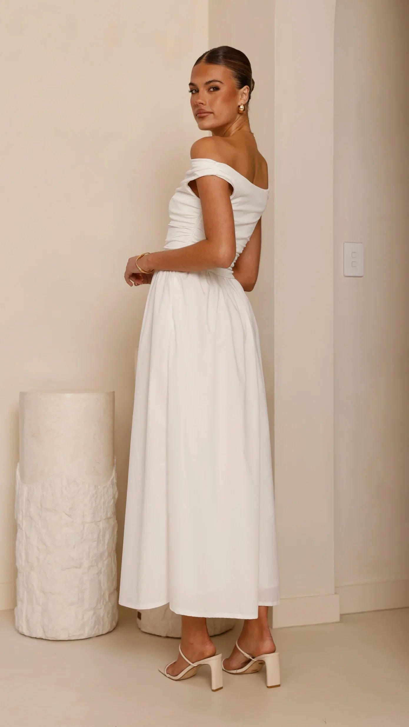 Immy Midi Dress White