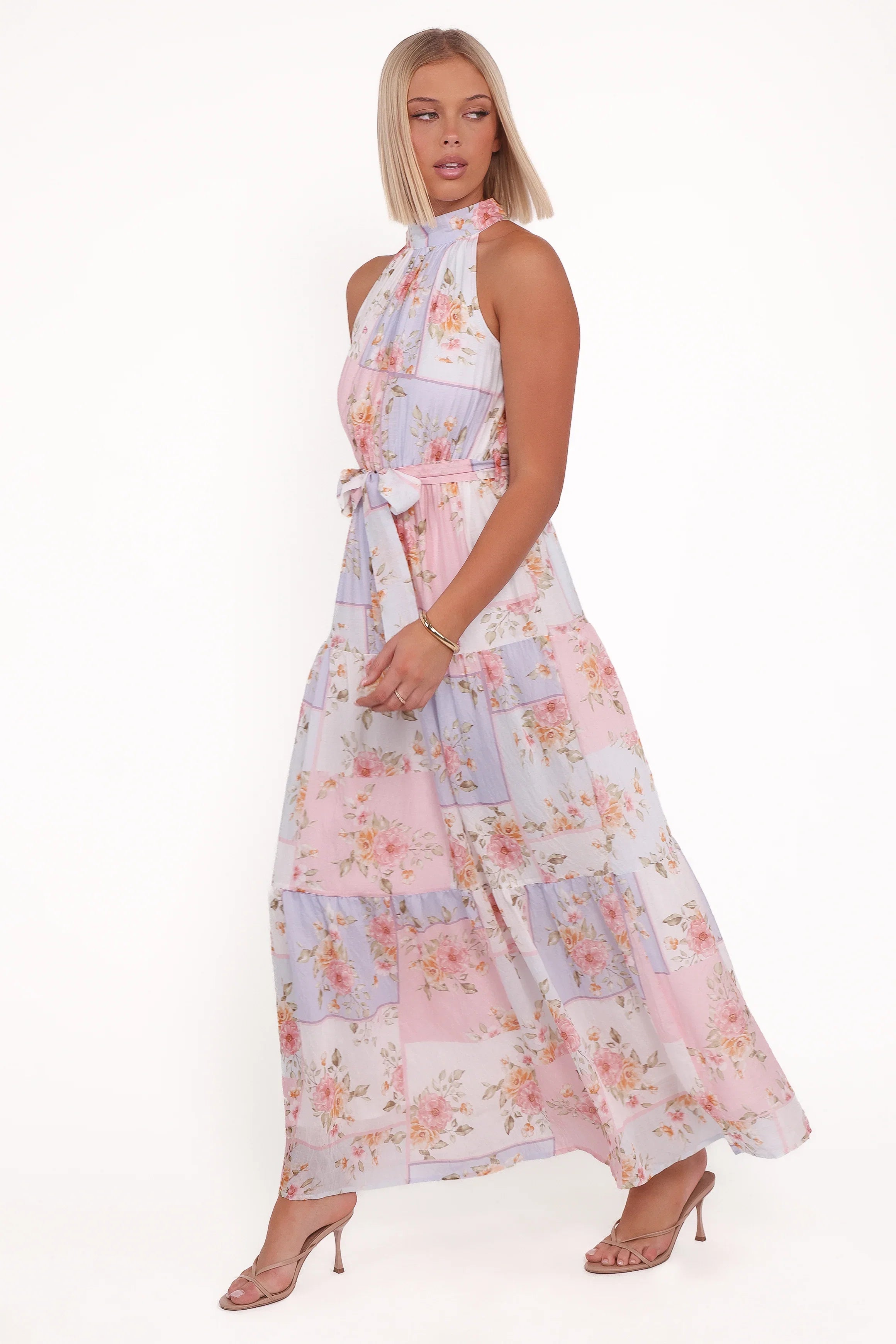 Caroline Maxi Halter Dress Multi Floral
