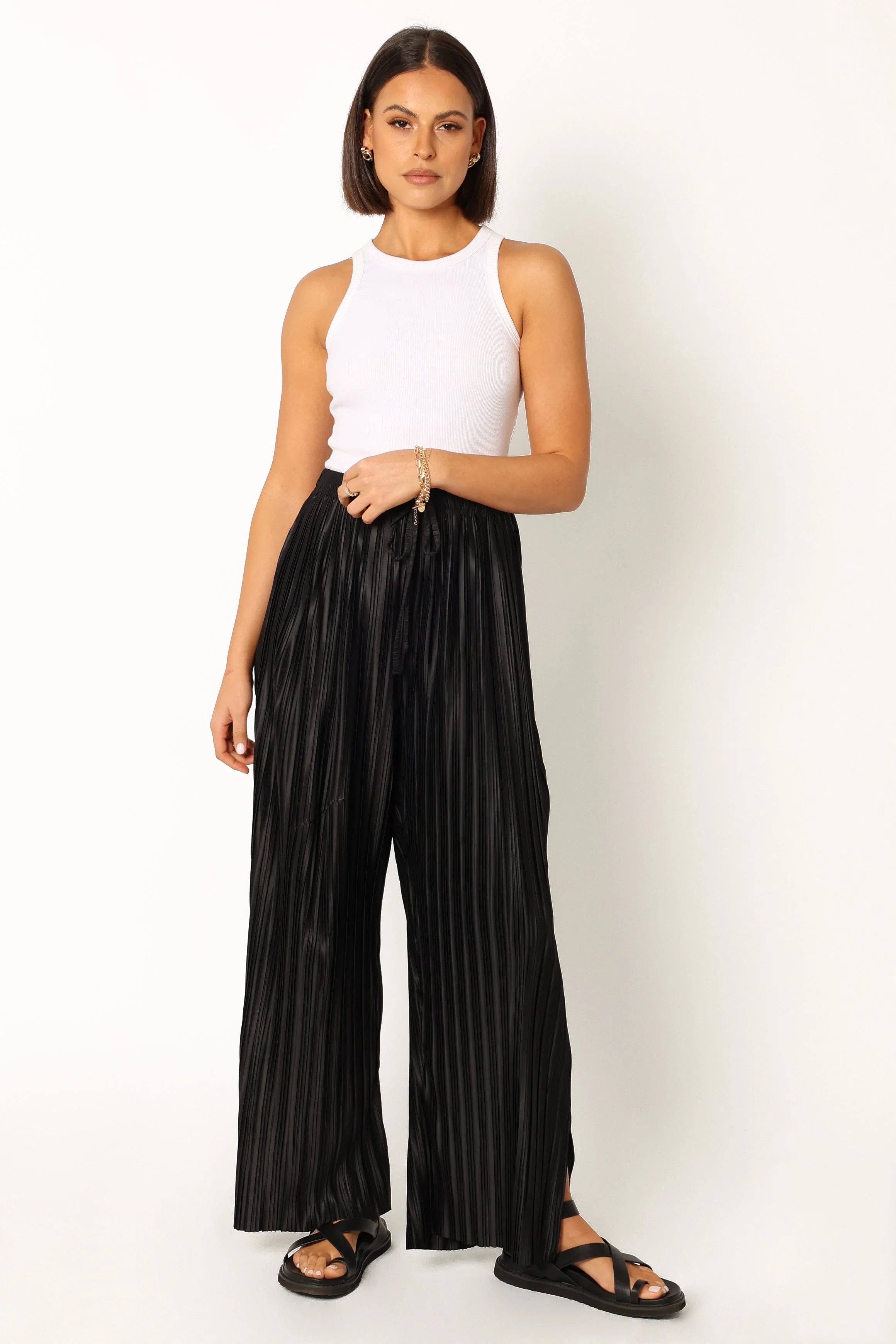 Sasha Pleated Pants Black