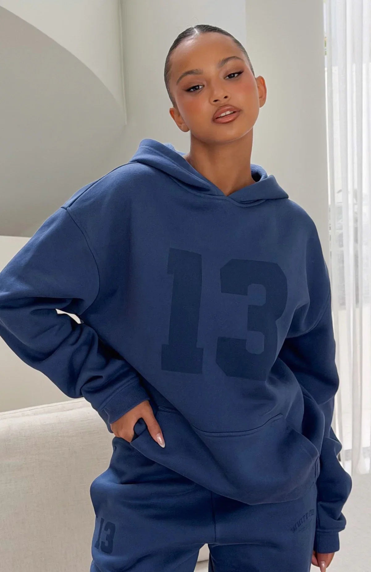 Its Your Chance Oversized Hoodie Navy