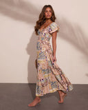 Prairie Stardust Abstract Patchwork Maxi Dress