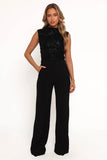 Nissa Sequin Top Black