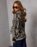 Stelora Abstract Wrap Tie Cardigan
