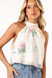 Willa Halterneck Top White Floral