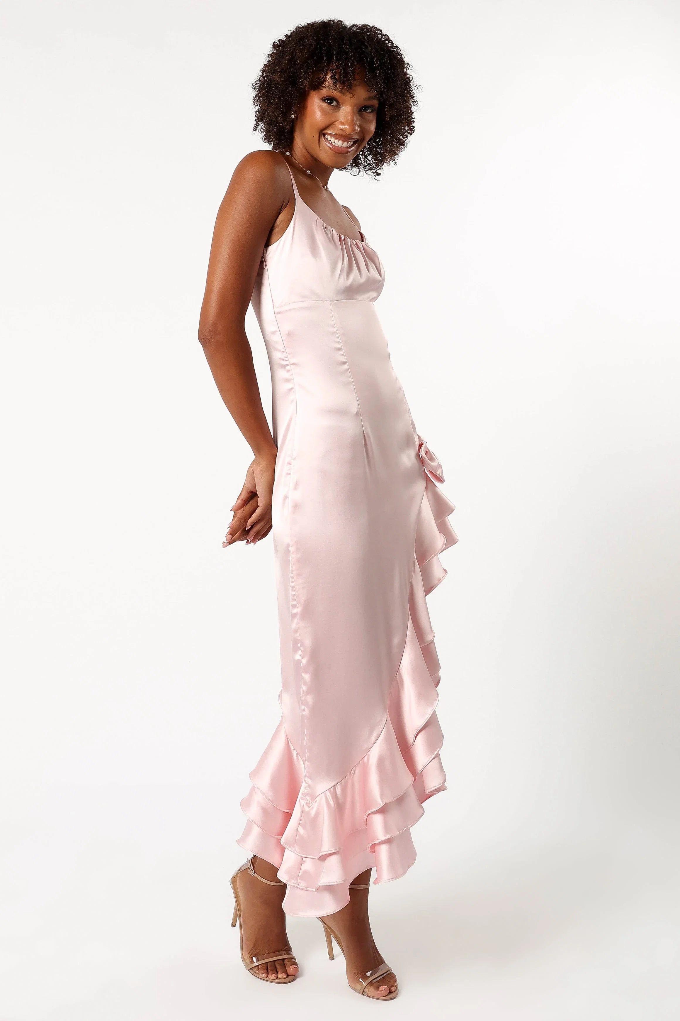 Addie Midi Dress Light Pink