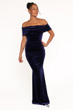 Adair Off Shoulder Maxi Dress Navy