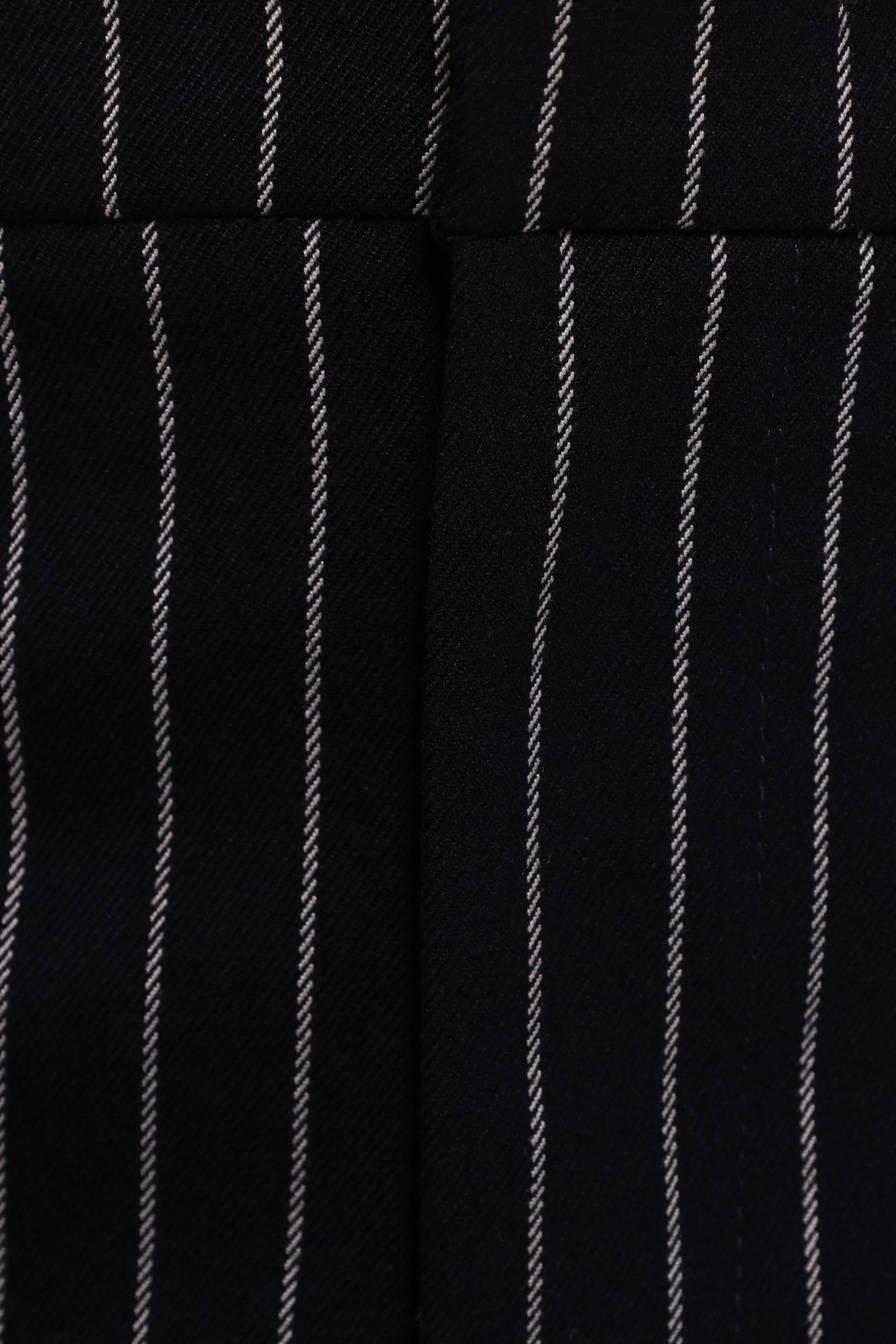 Ellory Midi Skirt Navy Pinstripe