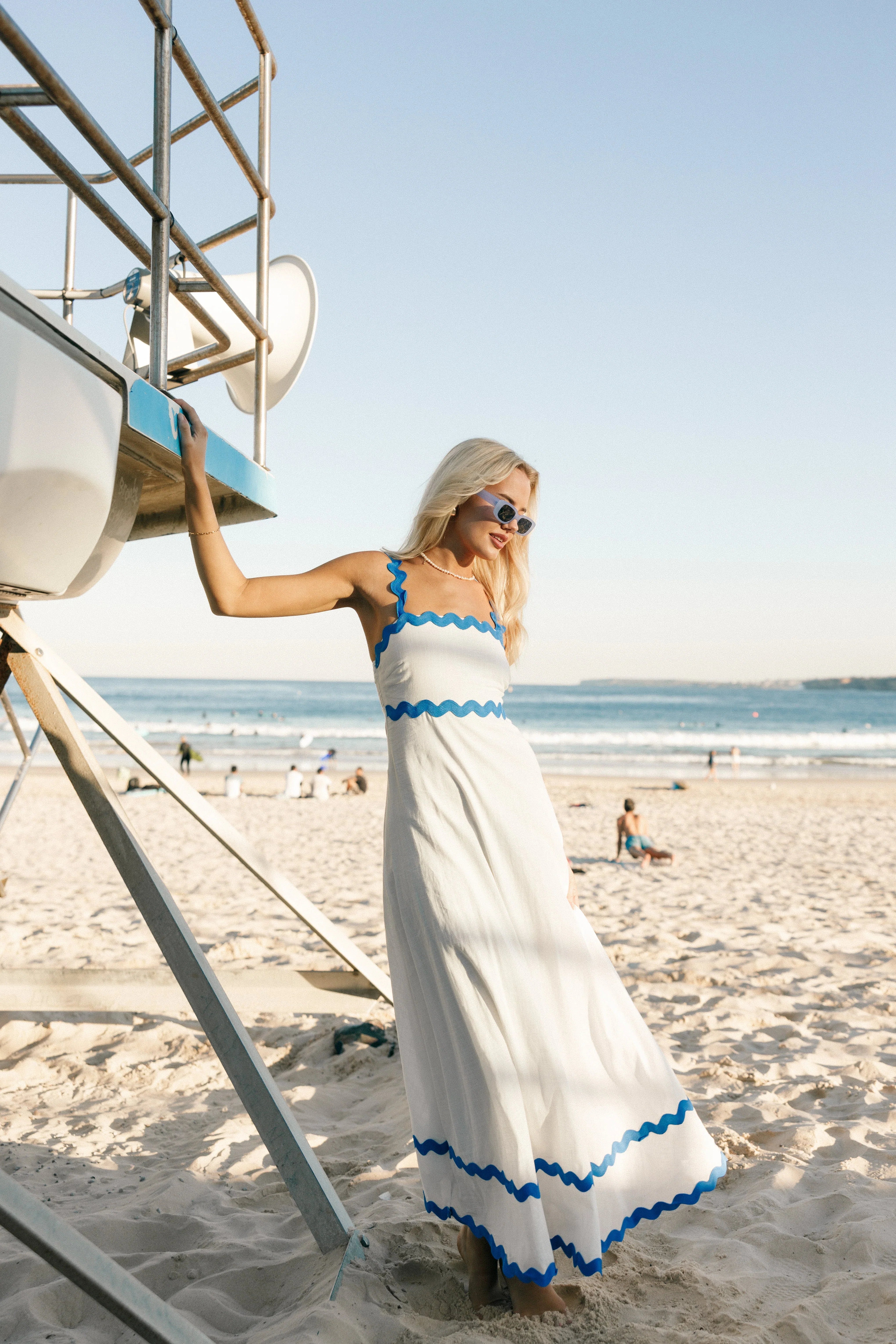 Nancy Maxi Dress Blue White