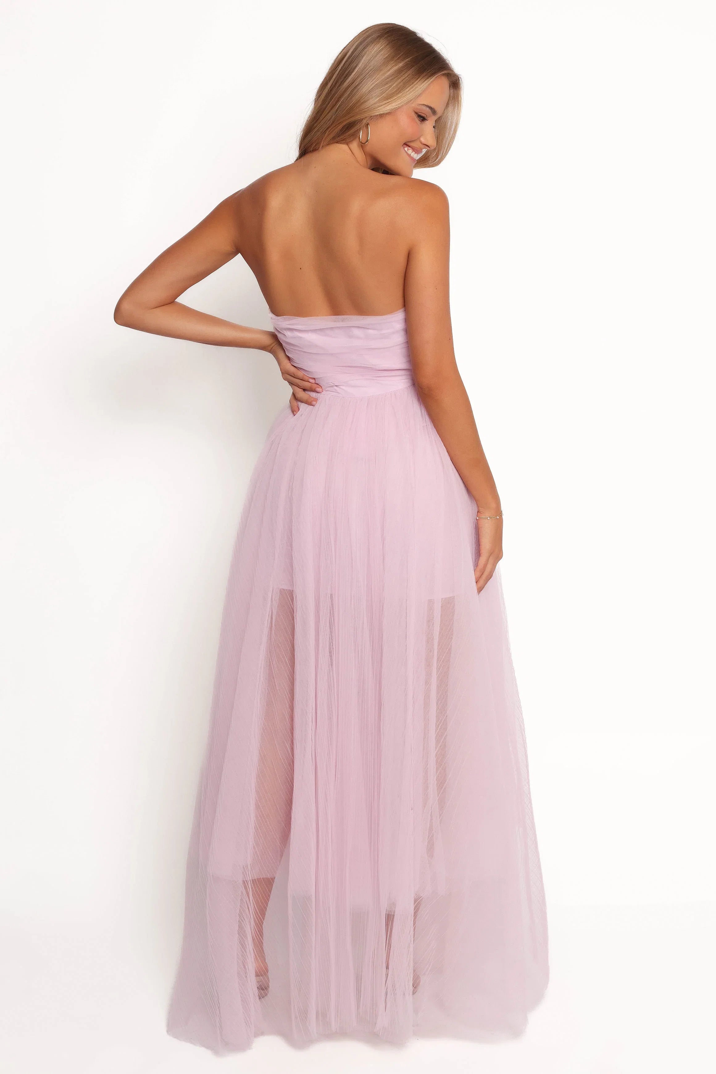 Anabella Strapless Maxi Dress Pale Pink