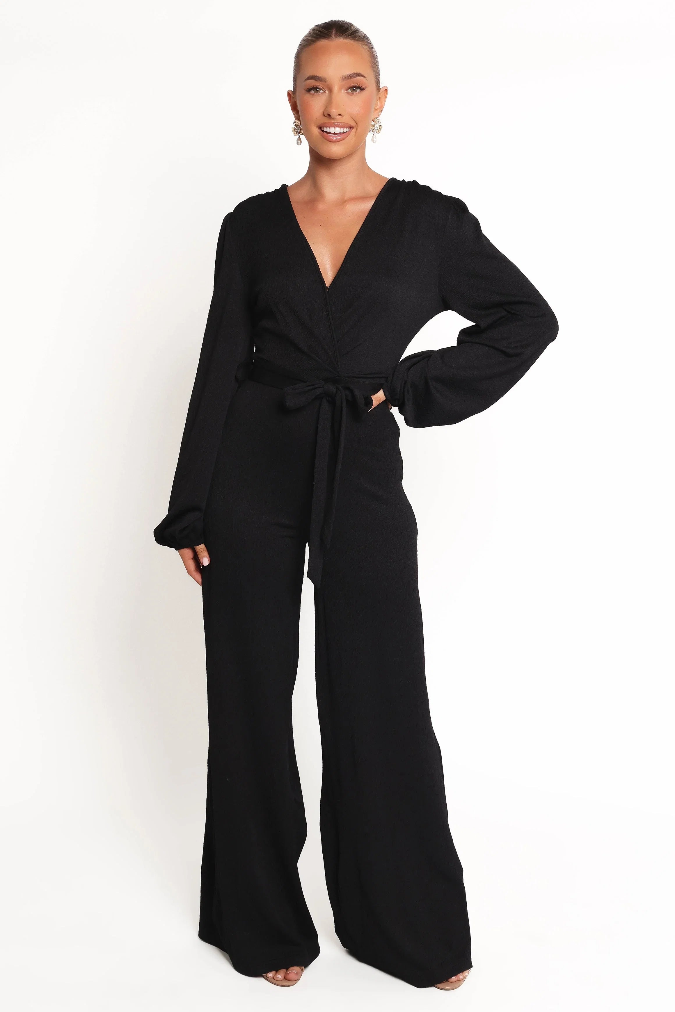 Yelena Long Sleeve Jumpsuit Black