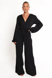 Yelena Long Sleeve Jumpsuit Black
