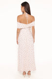 Mayven Maxi Dress White Ditsy