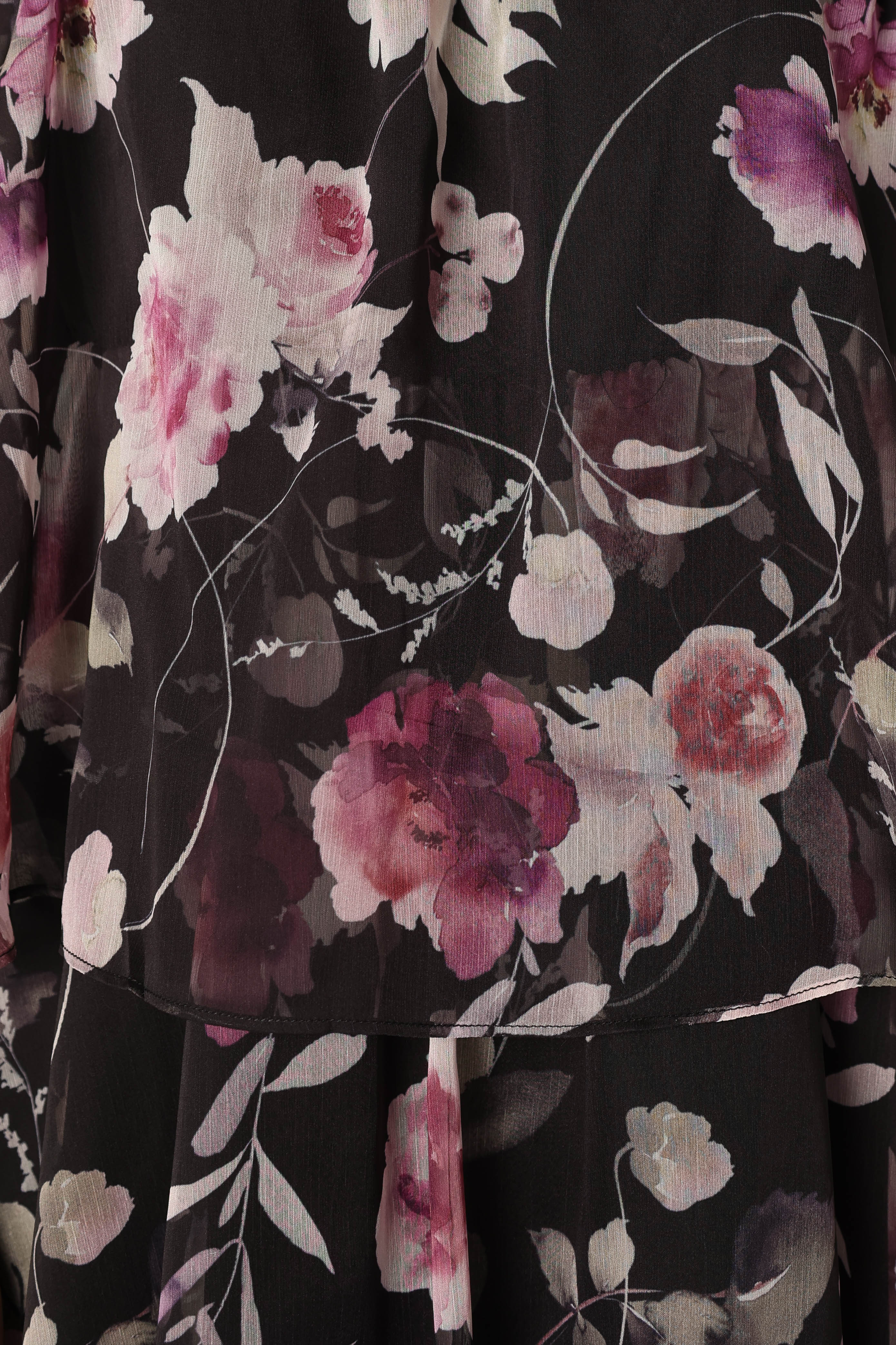 Bloom Strapless Maxi Dress Black Floral